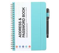 Organiseur de mot de passe - Journal compact à spirales - Carnet de conservation d'index alphabet - Portable et sécurisé pour les amis, la famille, les collègues, les données privées