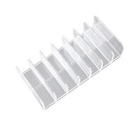 Organiseur de palettes de maquillage à 7 compartiments pour commode 17 x 8,5 x 4 cm, transparent