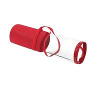 Organiseur de papier cadeau de Noël, 81,3/101,6 cm, en PVC transparent avec tissu Oxford 600D durable, peut contenir 24 rouleaux (rouge)