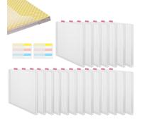 Organiseur de papier de 30,5 x 30,5 cm - Boîte de rangement transparente pour scrapbooking avec onglets indexés, système de séparation robuste, dossier multicouche, organiseur pratique pour arts et
