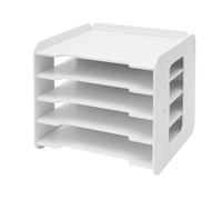 Organiseur de papier de bureau - Trieur de papier | Porte-documents horizontal | Grande capacité | Organisation et rangement de salle de classe pour fournitures de bureau, notes, stylos