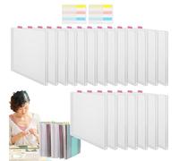 Organiseur de papier transparent pour scrapbooking - 12 x 12 cm - Porte-papier transparent avec onglets autocollants - Organisateur de papier