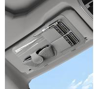 Organiseur de Pare-soleil pour Renault 5 E-Tech Mk1 2024-2026 | Finition cuir souple. Multiples compartiments. Étui à lunettes. Bandes élastiques de maintien. Fentes cartes. 32x16 cm.