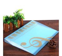 Organiseur de partitions avec 40 poches, conçu pour feuilles A4, idéal pour les musiciens jouant de divers instruments (bleu)