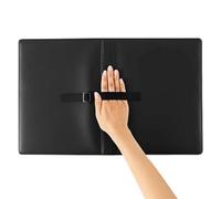 Organiseur de partitions de musique de 30,5 cm avec sangles élastiques, classeur en cuir durable avec plusieurs poches, accessoire de bureau, design professionnel