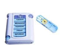 Organiseur de pilules hebdomadaires - Boîte à pilules de 7 jours | Cas de médecine | 4 compartiments 28 cas de planificateur de médecine à grille | Tablettenbox | Boîte de rangement pour tablette