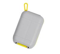 Organiseur de pilules portable - Pilulier quotidien portable - Distributeur de médicaments avec couvercles fermés à pression - Étui pour bouchons d'oreilles