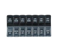 Organiseur de pilules quotidiennes, 7 jours 2 fois par jour Am/PM Medicine Planner | Pilule portable, boîte de comprimés, 2 fois par jour AM/PM pour pilules, huile de poisson, suppléments