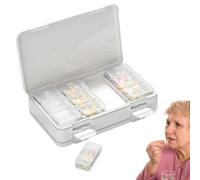 Organiseur de pilules quotidiennes, étui à pilules - Distributeur de médicaments portable, grand organisateur de pilules sept jours par semaine, boîte de médecine quotidienne pour les voyages en plein