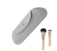 Organiseur de pinceaux de maquillage en silicone - Organiseur d'outils de beauté avec fermeture magnétique, sac de rangement pour cosmétiques, pochette de maquillage, étui pour pinceaux de visage pour