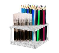 Organiseur de pinceaux - Porte-stylo de bureau 96 trous | Support de pinceaux en acrylique, rangement de fournitures artistiques, crayons de couleur, outils de dessin, organisation de bureau, studio