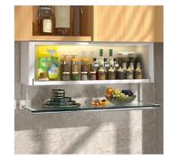 Organiseur de placard coulissant avec capteur lumineux, étagère murale pliable pour cuisine, restaurant et garage