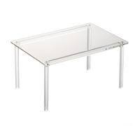 Organiseur de placard de cuisine transparent, étagère à épices empilable en acrylique avec design à 2 niveaux pour le rangement du garde-manger, l'organisation sous l'évier, le plan de travail et (1