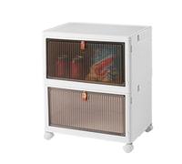 Organiseur de placard empilable, bac de rangement empilable, organiseur de placard pliable avec couvercle, bac translucide de grande capacité, organiseur de placard avec 4 roues pour vêtements