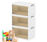 Organiseur de placard empilable - bacs de rangement, système d'espace vertical, disposition des vêtements, étagère pliable, accessoire de garde-robe de chambre, support de séparation des articles |