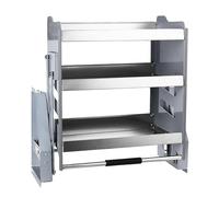 Organiseur de placard rétractable - Étagère de cuisine rétractable pour un rangement facile, design peu encombrant, charge de 20 kg, idéal pour les armoires et les salles de rangement