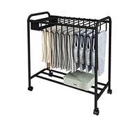 Organiseur de placard sur pied avec roulettes - Support multifonction pour pantalons, vêtements, jeans et écharpes, solution de séchage pour la maison