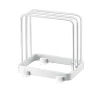 Organiseur de planche à découper, support de planche à découper, étagère de rangement verticale, étagère de séchage de vaisselle (blanc)