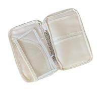 Organiseur de planification à six trous avec poches de rangement | Étui zippé beige, disposition de tri des fournitures de journal pour l'organisation des études de classe