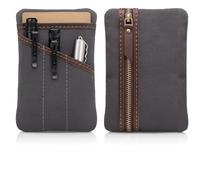 Organiseur de Poche EDC Compact en Toile cirée pour Homme - Poche arrière Multifonction pour Ordinateur Portable/téléphone Portable, Stylo et équipement EDC - Portefeuille Quotidien (15,2 x 10,2 cm