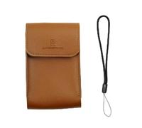 Organiseur de poche pour console de jeu RG34XX - Étui en cuir - Sac de transport classique à rabat pliable, Orange