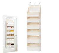 Organiseur de porte suspendu vertical à 6 niveaux avec grand | Rangement derrière porte pour chambre, cuisine, buanderie, chambre de bébé, armoire, salle de bain