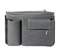 Organiseur de poussette avec porte-bouteilles - Rangement organisé pour poussette avec porte-gobelet | Compartiment étanche transparent avec contrôle tactile et design ajusté pour Voyage en voiture et