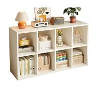 Organiseur de rangement 4 à 8 cubes en bois, bibliothèque ouverte, bibliothèque réversible avec panneaux arrière, pour salon, chambre à coucher, bureau à domicile, vertical ou horizontal white 8cube