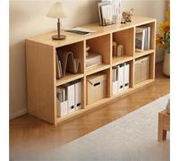 Organiseur de rangement cube - Bibliothèque ouverte - Vitrine avec déflecteur arrière pour la maison et le bureau - Finition naturelle - 60 cm