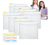 Organiseur de rangement de papier pour scrapbooking 30,5 x 30,5 cm - Classeur en papier transparent, dossier à onglets adhésifs | Étui de rangement transparent pour loisirs créatifs, feuilles de
