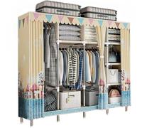 Organiseur de rangement pliable et portable en tissu - Design divisé pour la maison, l'étude, l'hôtel et la salle de location - 145 x 45 x 172 cm