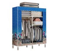 Organiseur de rangement pliable et portable en tissu - Design divisé pour la maison, l'étude, l'hôtel et la salle de location - 145 x 45 x 172 cm