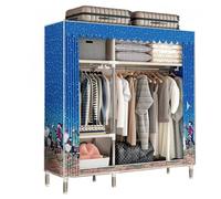 Organiseur de rangement pliable et portable en tissu - Design divisé pour la maison, l'étude, l'hôtel et la salle de location - 145 x 45 x 172 cm