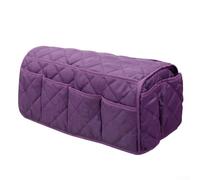 Organiseur de rangement pour accoudoir de canapé avec fonctions imperméables et antidérapantes, panier de fauteuil avec plusieurs poches pour télécommande, téléphone et magazines (violet)