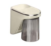 Organiseur de rangement pour brosses à dents - Support mural autocollant, support hygiénique élégant | Design sans perforation avec distributeur de tasse intégré, panier de salle de bain moderne pour