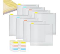 Organiseur de rangement pour papier de scrapbooking, 30,5 x 30,5 cm, transparent avec onglets adhésifs, organiseur robuste pour loisirs créatifs, design facile d'accès