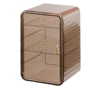 Organiseur de rangement pour service à thé anti-poussière - Boîte de rangement en acrylique transparent à 4 couches | Rangement de bouteilles et de bouteilles étanche multi-couches pour la cuisine