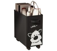 Organiseur de rangement sous le bureau - 40 x 20 x 35 cm - Panier à linge à roulettes - Boîte Oxford pliable - Boîte de rangement compacte | Organisateur de nombreuses poignées pour la maison, le