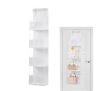 Organiseur de rangement sur porte - Organiseur mural superposé avec grandes poches, sac de rangement pour l'organisation de la maison, comprend un crochet en métal pour chambre d'enfant, garde-manger