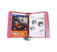 Organiseur de référence de table, dossier de bureau à rabat, 10 poches d'affichage, support d'affichage de catalogue, format A4, système de référence et d'affichage de bureau, capacité de 20 feuilles