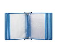 Organiseur De Référence Mural - Présentoir Catalogue, 20 Pochettes D'affichage Double Face, Système Référence Daffichage Bureau, Dossier D'affichage Rabattable Bureau(Blue)