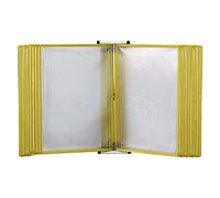Organiseur De Référence Mural - Présentoir Catalogue, 20 Pochettes D'affichage Double Face, Système Référence Daffichage Bureau, Dossier D'affichage Rabattable Bureau(Yellow)
