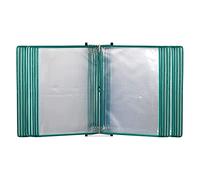 Organiseur De Référence Mural - Présentoir Catalogue, 20 Pochettes D'affichage Double Face, Système Référence Daffichage Bureau, Dossier D'affichage Rabattable Bureau(Green)