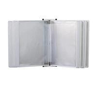 Organiseur De Référence Mural - Présentoir Catalogue, 20 Pochettes D'affichage Double Face, Système Référence Daffichage Bureau, Dossier D'affichage Rabattable Bureau(White)