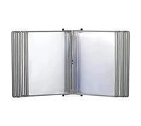 Organiseur De Référence Mural - Présentoir Catalogue, 20 Pochettes D'affichage Double Face, Système Référence Daffichage Bureau, Dossier D'affichage Rabattable Bureau(Gray)