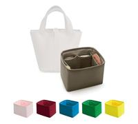 Organiseur de sac à main en satin pour Picotin 18/22, sac à main léger pour femme, doublure intérieure douce au toucher avec plusieurs poches (gris étoupe, PC22)