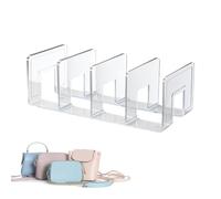 Organiseur de sac à main pour placard - pour évaluation | Séparateurs d'étagère transparents à 4 emplacements avec séparateurs résistants et élégants pour la maison, la maison et la salle de bain