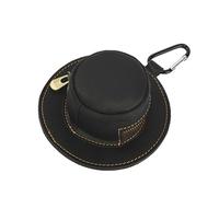 Organiseur de sac à monnaie en cuir avec fermeture éclair imitation cuir de vachette fait à la main - Portefeuille miniature en cuir de vache avec fermeture éclair, Noir , Taille unique