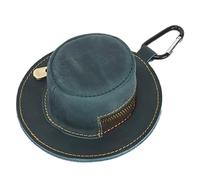Organiseur de sac à monnaie en cuir avec fermeture éclair imitation cuir de vachette fait à la main - Portefeuille miniature en cuir de vache avec fermeture éclair, bleu, Taille unique