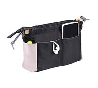 Organiseur de Sac avec Fermeture éclair et Coulisse, Multifunzione Trousse de Toilette Imperméable Pochette de Rangement Intérieur pour Sac à Main ou Sac de Voyage